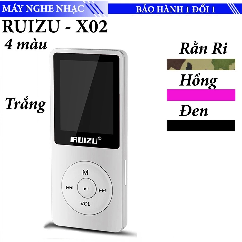 Máy Nghe Nhạc MP3 Ruizu X02 Bản 8Gb - Hàng Chính Hãng