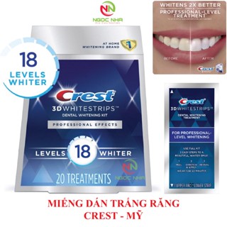 Miếng dán trắng răng Crest 3D Whitestrips/ Mỹ