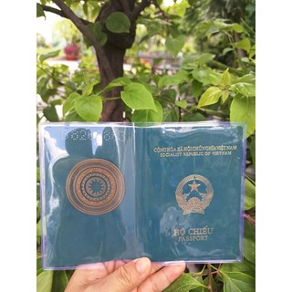 Túi đựng hộ chiếu - passport phiên bản đặc biệt in hình Trống Đồng trong suốt ,kèm 1 ngăn phụ tiện lợi