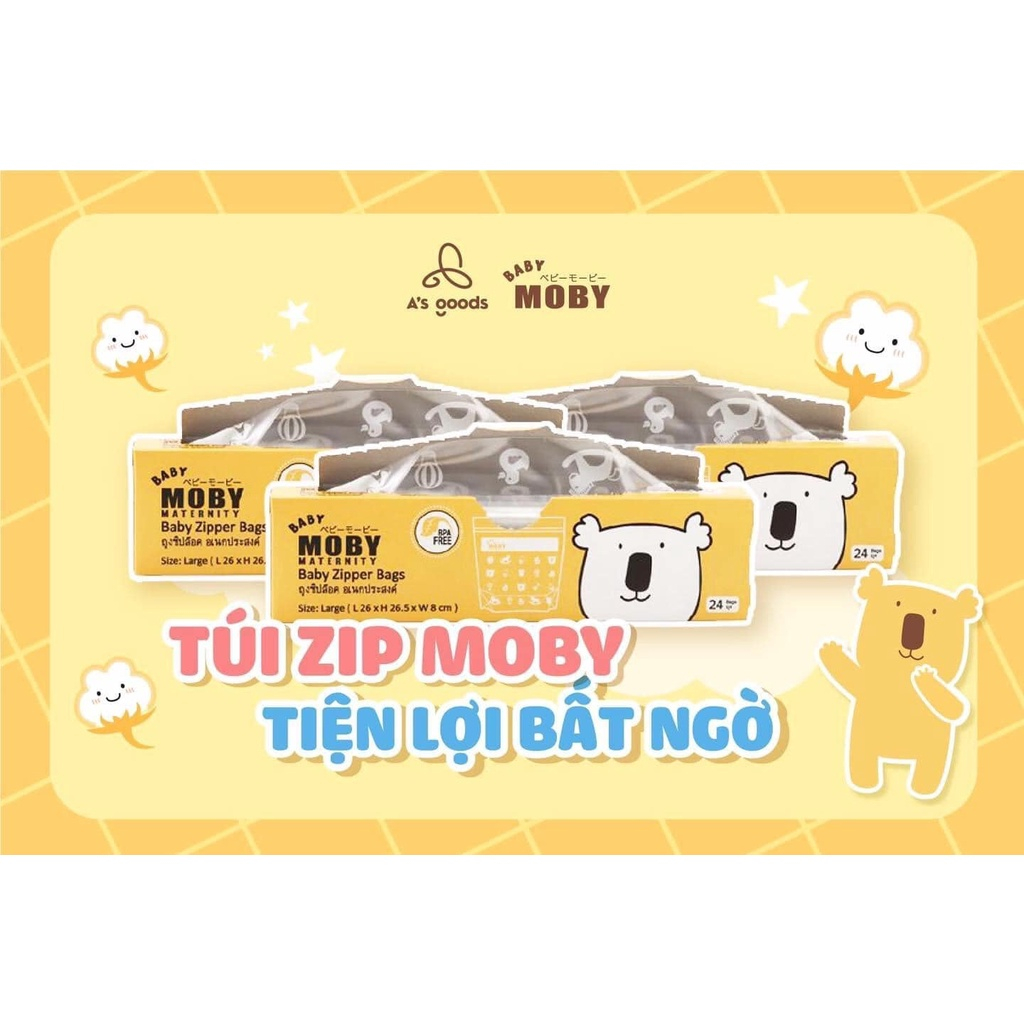 Túi zip đa năng Moby/Sunmum - hàng chính hãng
