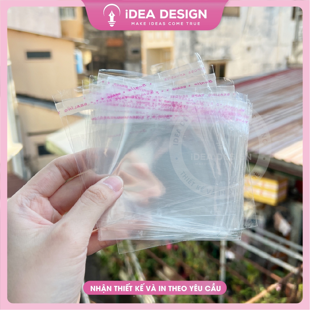 [ KHÔNG KÈM CARD ] Túi kính OPP, bao kiếng đựng CARD, bọc kính có keo đựng thẻ cảm ơn - Size 10x6cm - Bịch trong suốt