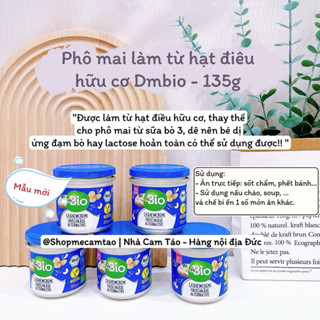 (Hàng air 11/2025) Phô mai hạt điều hữu cơ Dmbio - 135g