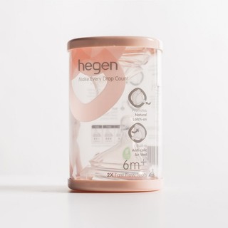 Hộp 2 núm ti thay thế Hegen size Extra Slow, S, M, L, Y-cut chính hãng