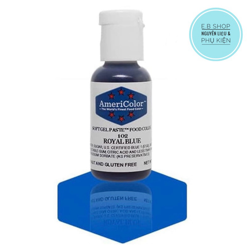 Màu AmeriColor - ROYAL BLUE 21Gr màu thực phẩm màu gel trang trí bánh