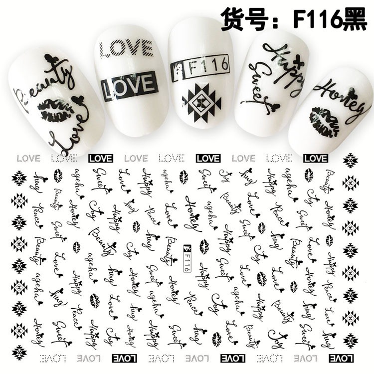 Sticker Dán Móng hình chữ
