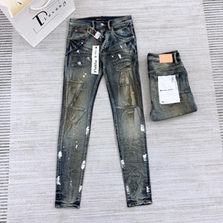 ⚜️[HÀNG CAO CẤP] – Quần Purple Xanh Loang Nâu Rách Gối Cực Chất - Quần Jean Nam Hàng Loại 1