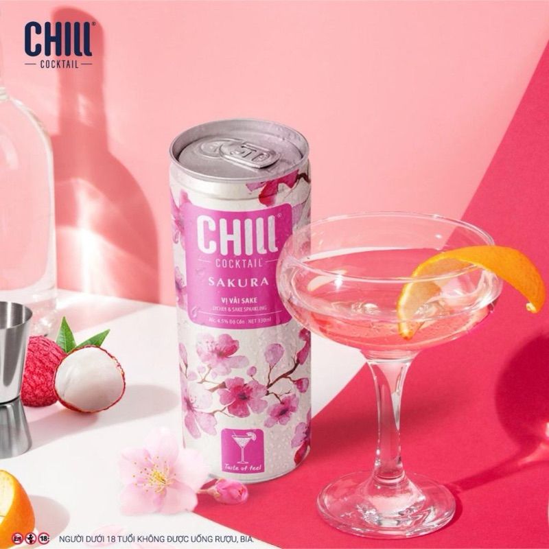 Chill Cocktail Sakura 250ml Cam Yuzu Sake)