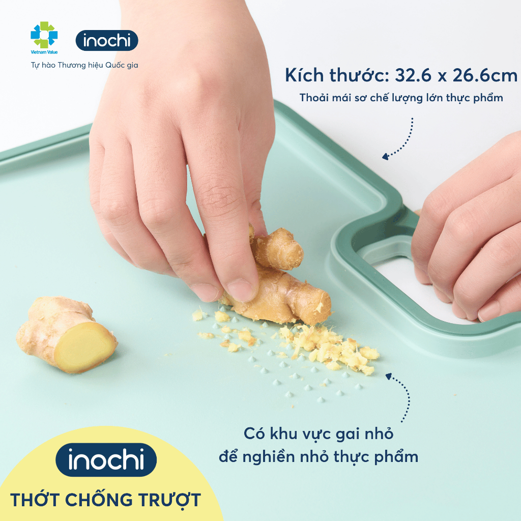 Thớt kháng khuẩn Inochi, Thớt chống trượt Inochi, Dùng để cắt gọt thái hoa quả , thức ăn - Yoko