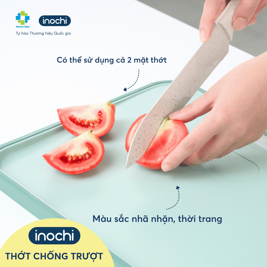 Thớt kháng khuẩn Inochi, Thớt chống trượt Inochi, Dùng để cắt gọt thái hoa quả , thức ăn - Yoko