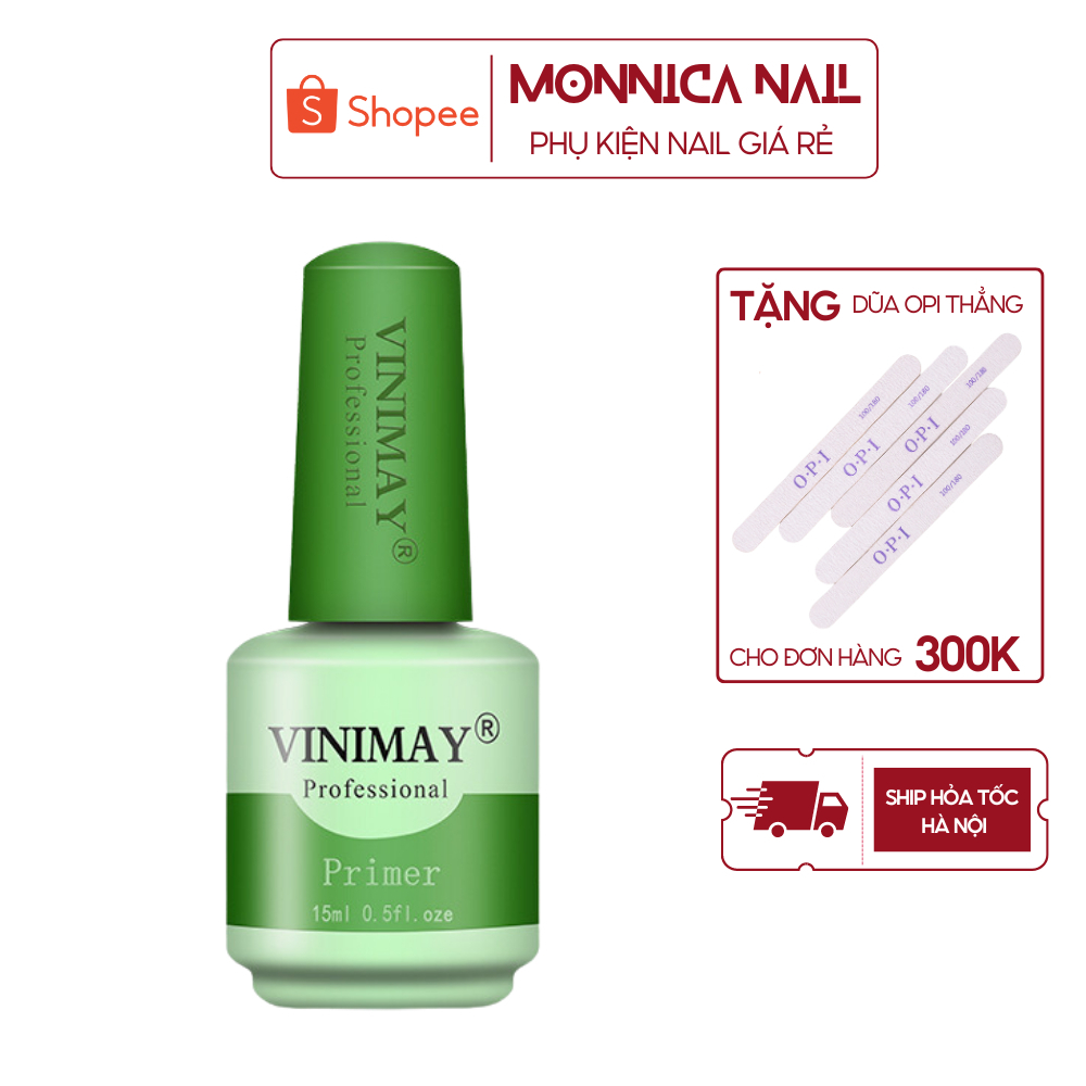Kiềm dầu Vinimay chính hãng - Primer chuyên dụng cho dân làm móng nail, giúp sơn gel bám bền lâu - M