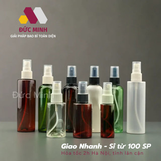 Chai nhựa xịt phun sương trắng 30ml/50ml/100ml nhựa PET cứng [Giá Sỉ/Lẻ]