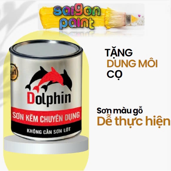 Sơn kẽm xám đậm xingfa Dolphin Lon 800gram