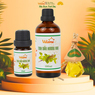 tinh dầu hương nhu nguyên chất Vidame chai 100ml, Lộ treo xe ô tô, xông thơm phòng cực kỳ dễ chịu