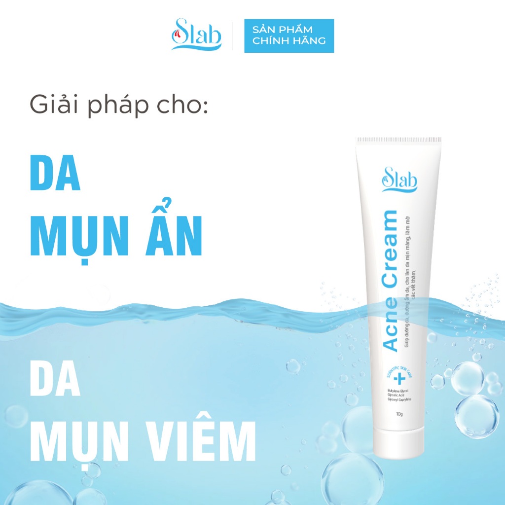 Kem chấm mụn Acne Cream Slab Giảm Sưng Viêm, Mờ Thâm Sẹo 10g - Mỹ Phẩm Dưỡng Da Salb