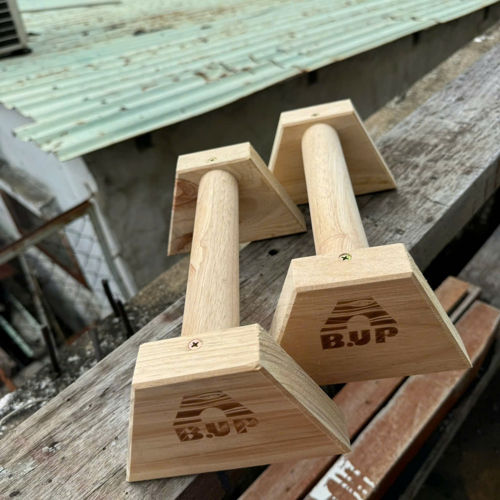  PARALLETTES GỖ - DỤNG CỤ HÍT ĐẤT CHỐNG ĐẨY BẰNG GỖ THÔNG 