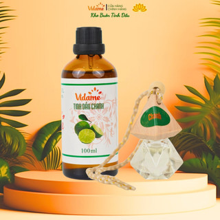 100ML Tinh Dầu Chanh Nguyên Chất VIDAME, Lọ treo xe oto, hương chanh thơm mát, khử mùi, đuổi muỗi