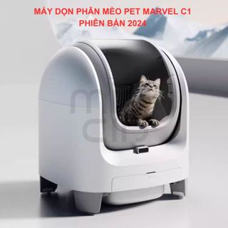[CÓ SẴN] Máy dọn phân mèo tự động Pet Marvel C1 phiên bản 2024, thùng chứa cải tiến rộng lên tới 70L