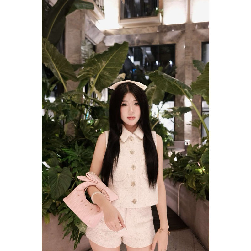 Túi xách nữ 𝐂𝐡𝐥𝐨𝐞 𝐛𝐚𝐠 Hérisson màu hồng chần bông KÈM NƠ THÁO RỜI | BigBuy360 - bigbuy360.vn