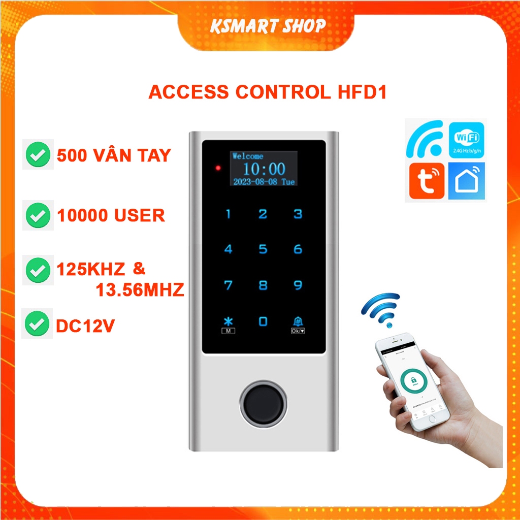 Đầu đọc vân tay wifi Tuya HFD1, HFD2 (500 vân tay)