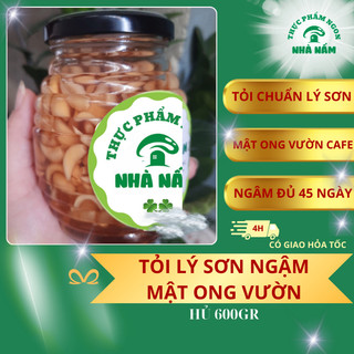 Tỏi LÝ SƠN Ngâm Mật Ong Thiên Nhiên - Hủ 600g - Nhuyễn và Tép