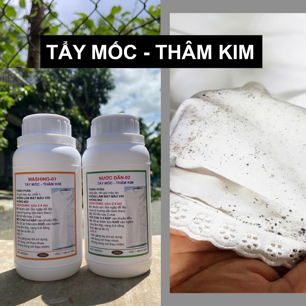 Combo 2 chai tẩy mốc, thâm kim 500ml