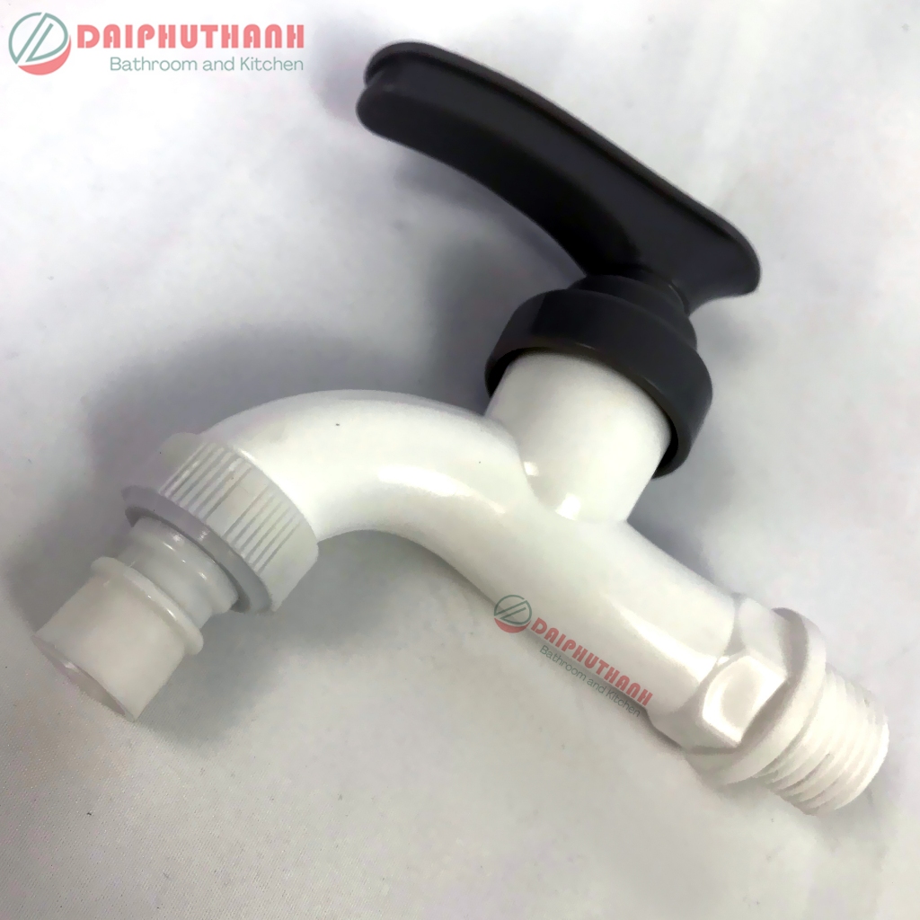 Vòi Hồ Vòi Xả Nước Rumine Nhựa ABS Chống Gỉ Sét - 2 đầu xả đôi đa năng tiện lợi, ren nối phi 21