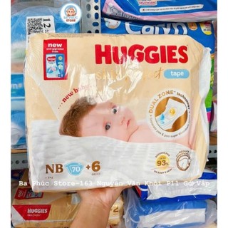 (Cộng miếng)Tã dán sơ sinh newborn 70+6/S54+6 miếng/S80+3 tã dán