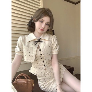 Sét 3 Món Body Màu Trắng Kem Chấm Bi Đen Xinh Đủ Size XS-3XL