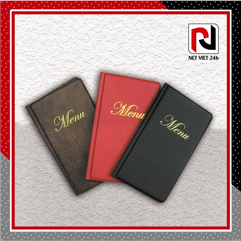 Combo 5 cuốn menu [chọn màu inbox] - KT 17cm x 25cm