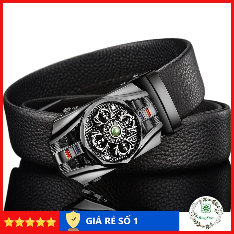 Thắt lưng mặt xoay nam thắt lưng nam cao cấp thời trang khóa tự động dây nịt da đẹp X005