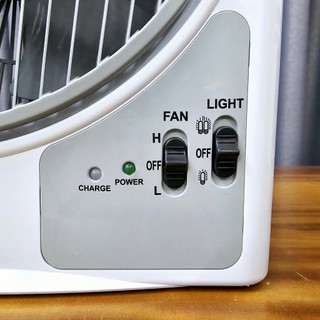 Quạt SạcTích Điện Có Đèn Bên Hông DC / AC HJD 203