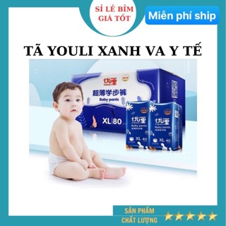 [HCM]Tã/ Bỉm Dr.youli y tế/YOULI XANH quần/dán đủ size S108, M96, L84, XL76, XXL72, XXXL68