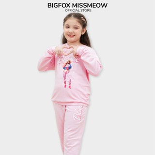  Bộ nỉ bé gái BIGFOX MISS MEOW size đại quần áo dài tay thu đông cỡ trẻ em 3 - 11 tuổi 20kg 40kg 