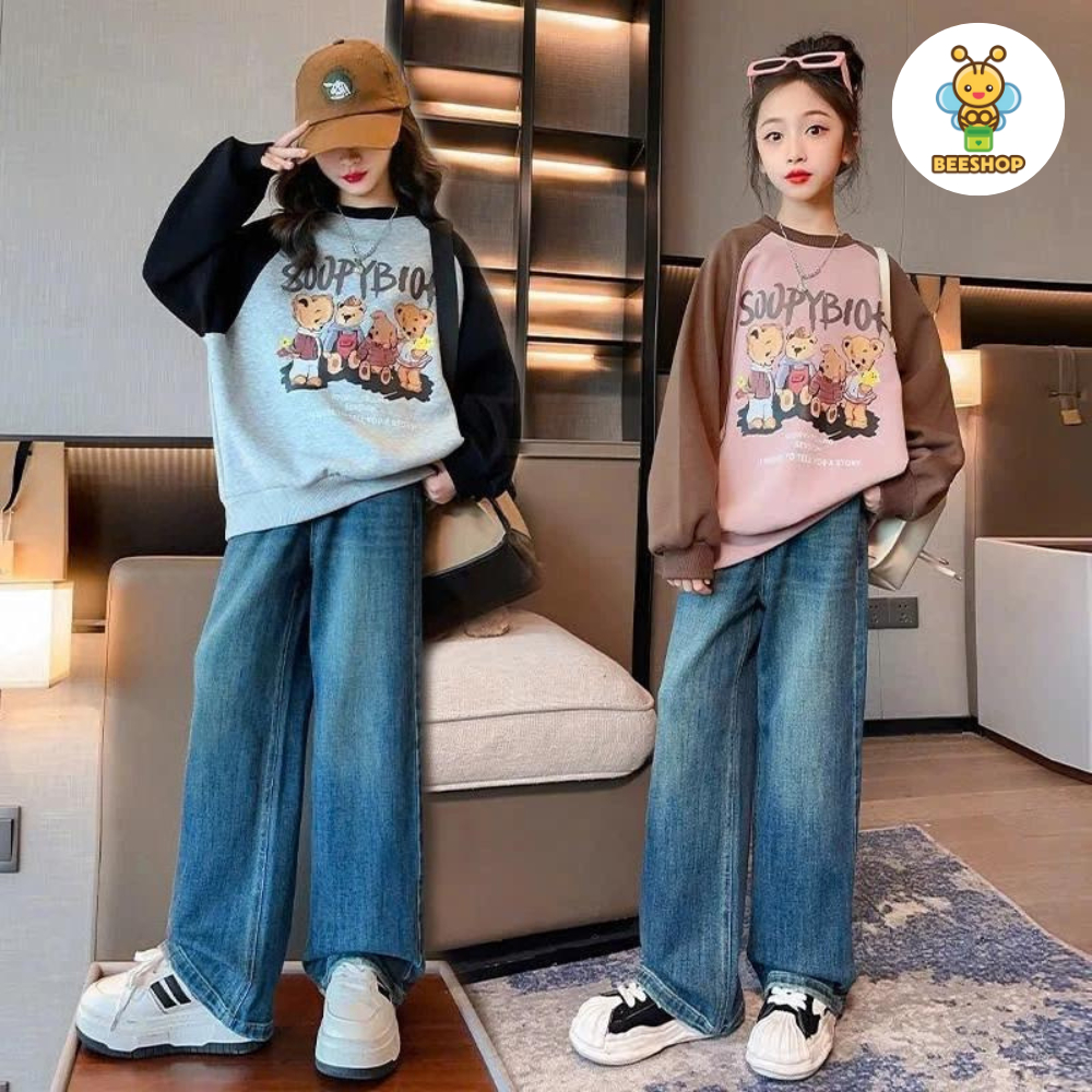 Áo thu đông cho bé gái size đại BEESHOP D25065