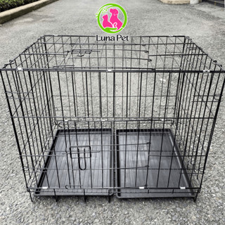 Chuồng nuôi thú cưng gấp gọn LunaPet CN01 - lồng nuôi chó mèo sơn tĩnh điện tặng kèm khay vệ sinh