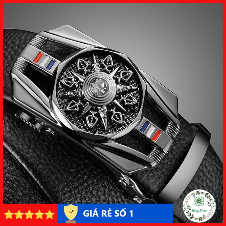 Thắt lưng nam mặt xoay thời trang thắt lưng nam cao cấp khóa tự động dây nịt da đẹp X006