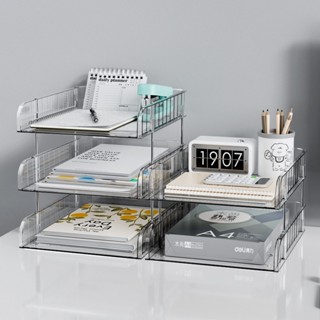 Khay nhựa hai tầng ba tầng đựng tài liệu trong suốt, Giá đựng tài liệu văn phòng BG91