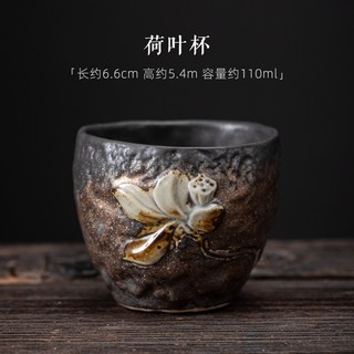 Chén Trà Hoa Sen Kiểu Nhật 110 ml (Gốm Vàng Binzen)