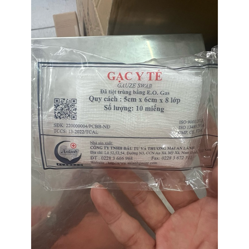 Gạc nhỏ 5x6x8 lớp(10c/gói) - An Lành