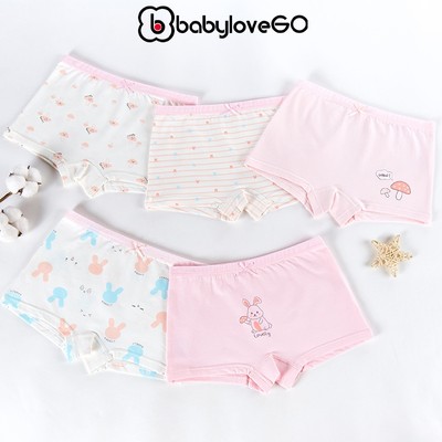 Quần lót cho bé gái BabyloveGO, quần chip đùi cho bé chất cotton mềm mịn thoáng mát NT601