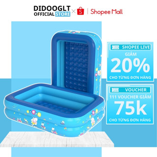 Bể bơi phao cho bé, hồ bơi cho bé bơm hơi tại nhà 3 tầng đầy đủ kích thước, chất liệu cao cấp có đế chống trượt loại dày