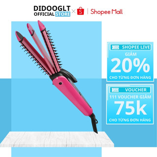  Lược điện  3 trong 1 sản phẩm vừa làm xoăn vừa là tóc vừa dập xù tiện lợi - Didooglt 