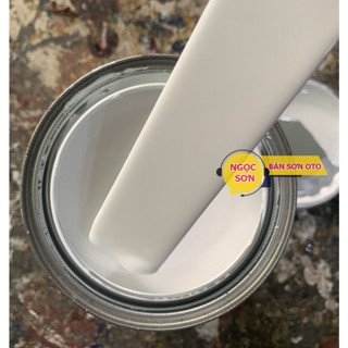  Sơn ô tô xe máy màu trắng 1k  1 thành phần  Auto paint  lon 1 lít 
