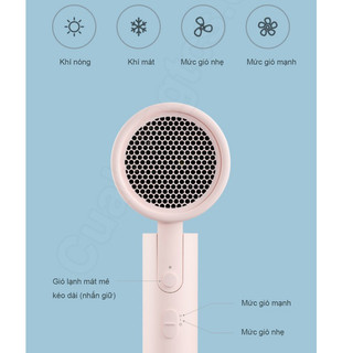 Máy sấy tóc ion âm miLife A1P 800w với ánh sáng xanh bảo vệ tóc- Máy sấy tóc simple H100 - H101
