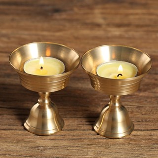 Chân đế Đồng đa dụng(Chân đựng nước,xông dầu,đựng nến,dầu)cao10cm(cầm không nóng tay)