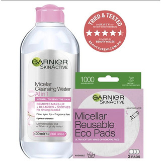 Tẩy trang Garnier - nắp hồng nhạt 400ML