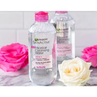 Tẩy trang Garnier - nắp hồng nhạt 400ML