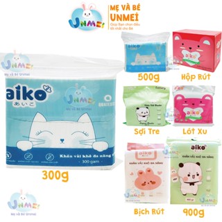 AIKO - Khăn vải khô đa năng Aiko , Khăn Vải Khô Aiko 300gr/500gr/Hộp 340gr/600g/900g Mẹ và Bé Unmei
