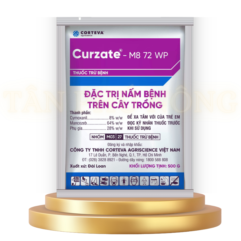 THUỐC TRỪ BỆNH CURZATE M8 72WP_100G