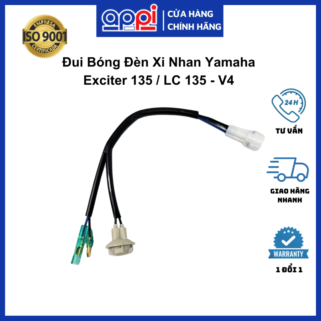 Đui bóng xi nhan Ex135-2013 | Đuôi bóng xi nhan LC 135 V4 trái chính hãng APPi racing 55D